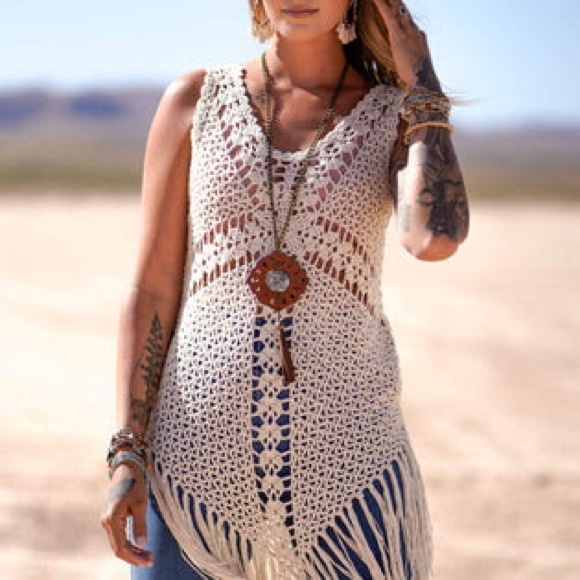Three Bird Nest Other - Boho Tank//Beach Cover